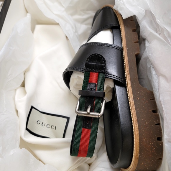 New Men's Unused Super High-End Couture Hand-Made Couture Cirano Gucci Sandals - Picture 2 of 16